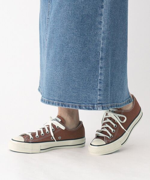 CONVERSE ALL STAR(コンバースオールスター)の「◆【CONVERSE(コンバース)】オールスター US カラーデニム OX(スニーカー・レディース・ダークブラウン/ベビーピンク・55/45/35)」の1枚目の写真