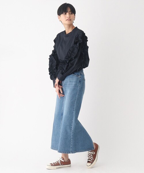 CONVERSE ALL STAR(コンバースオールスター)の「◆【CONVERSE(コンバース)】オールスター US カラーデニム OX(スニーカー・レディース・ダークブラウン/ベビーピンク・55/45/35)」の5枚目の写真