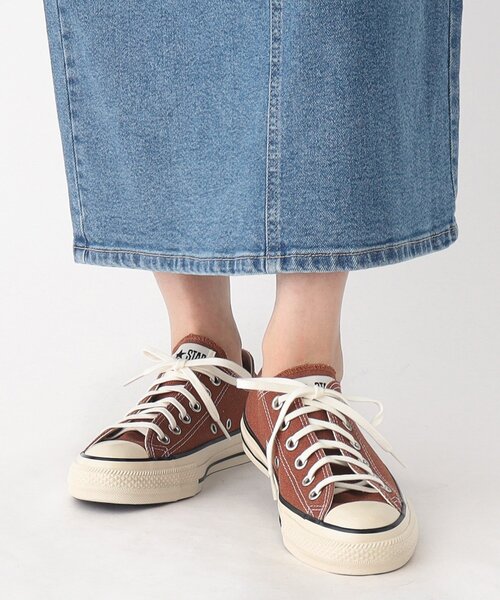 CONVERSE ALL STAR(コンバースオールスター)の「◆【CONVERSE(コンバース)】オールスター US カラーデニム OX(スニーカー・レディース・ダークブラウン/ベビーピンク・55/45/35)」の9枚目の写真