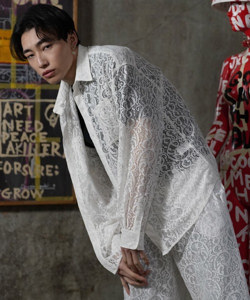 G.O.C（ジーオーシー）の「オーバーサイズレースシャツ（シャツ