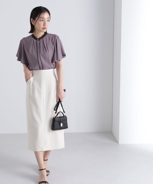NATURAL BEAUTY BASIC(ナチュラルビューティーベーシック)の「◇スラントポケットタイトスカート(スカート・レディース・ブラック/グレイッシュベージュ/オフホワイト・SMALL/MEDIUM)」の6枚目の写真