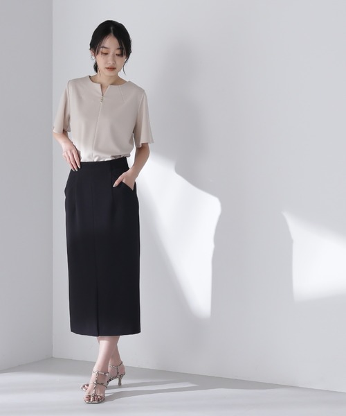 NATURAL BEAUTY BASIC(ナチュラルビューティーベーシック)の「◇スラントポケットタイトスカート(スカート・レディース・ブラック/グレイッシュベージュ/オフホワイト・SMALL/MEDIUM)」の11枚目の写真