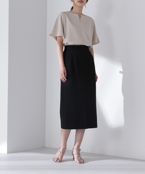 NATURAL BEAUTY BASIC(ナチュラルビューティーベーシック)の「◇スラントポケットタイトスカート(スカート・レディース・ブラック/グレイッシュベージュ/オフホワイト・SMALL/MEDIUM)」の13枚目の写真