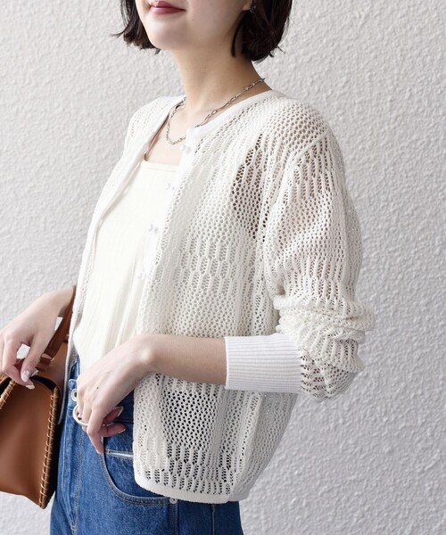 SHIPS（シップス）の「*〈手洗い可能〉コットン リネン 透かし柄