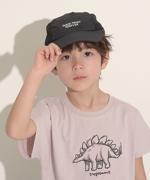 b・ROOM（ビールーム）の「サイドメッシュジェットキャップ（キャップ・キッズ・サックスブルー/オレンジ/ベージュ/ブラック・52㎝/54㎝）」の12枚目の写真