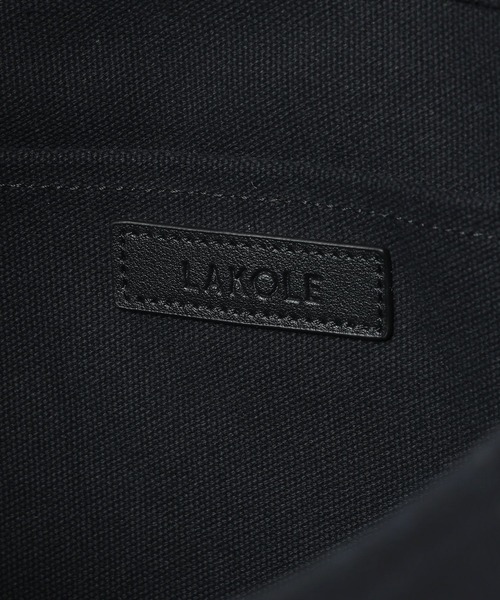 LAKOLE（ラコレ）の「フロントポケットキャンバスBAG / 199294（ショルダーバッグ・メンズ・ナチュラル/ブラック/チャコールグレー・FREE）」の15枚目の写真