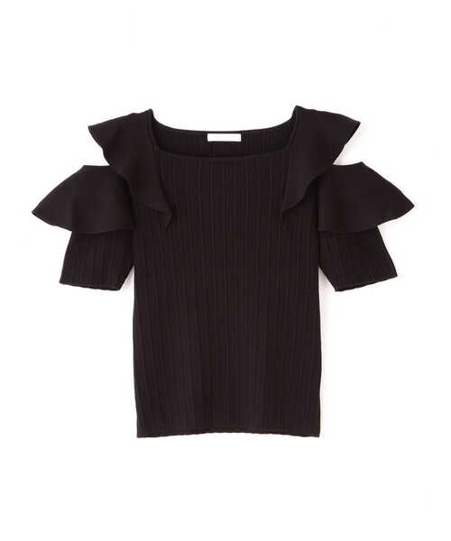 PROPORTION BODY DRESSING(プロポーションボディドレッシング)の「ショルダーフリルニット / 1213170505(ニット/セーター・レディース・ブラック/グレー/ピンク・SMALL/MEDIUM)」の10枚目の写真