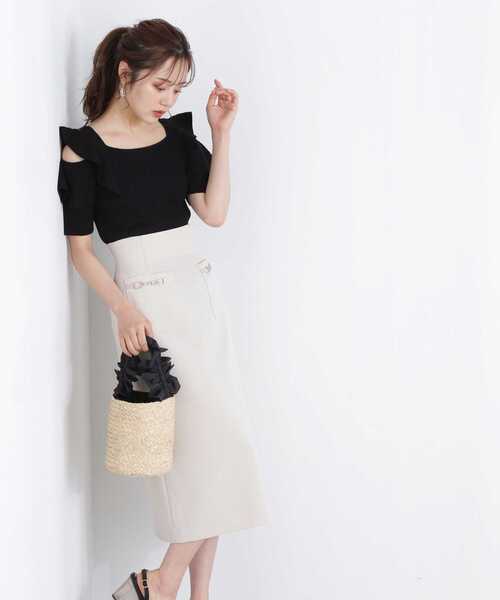 PROPORTION BODY DRESSING(プロポーションボディドレッシング)の「ショルダーフリルニット / 1213170505(ニット/セーター・レディース・ブラック/グレー/ピンク・SMALL/MEDIUM)」の12枚目の写真