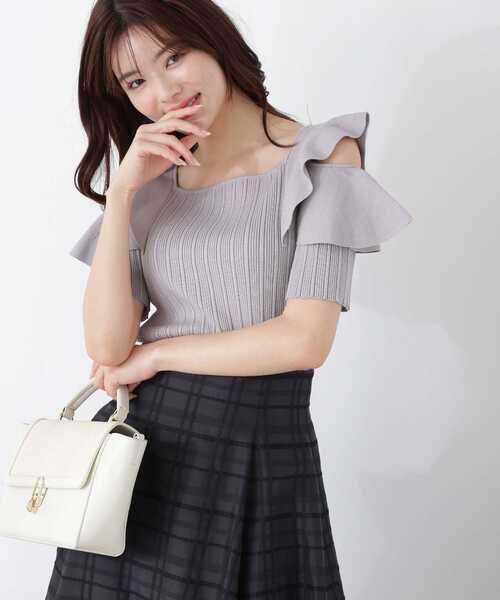 PROPORTION BODY DRESSING(プロポーションボディドレッシング)の「ショルダーフリルニット / 1213170505(ニット/セーター・レディース・ブラック/グレー/ピンク・SMALL/MEDIUM)」の17枚目の写真