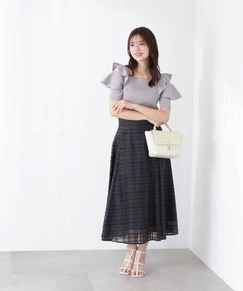 PROPORTION BODY DRESSING(プロポーションボディドレッシング)の「ショルダーフリルニット / 1213170505(ニット/セーター・レディース・ブラック/グレー/ピンク・SMALL/MEDIUM)」の18枚目の写真