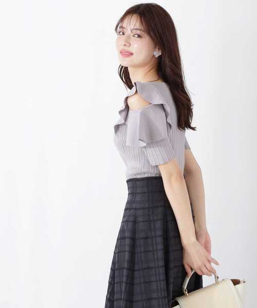 PROPORTION BODY DRESSING(プロポーションボディドレッシング)の「ショルダーフリルニット / 1213170505(ニット/セーター・レディース・ブラック/グレー/ピンク・SMALL/MEDIUM)」の19枚目の写真