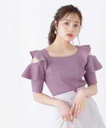 PROPORTION BODY DRESSING | ショルダーフリルニット / 1213170505(ニット/セーター)