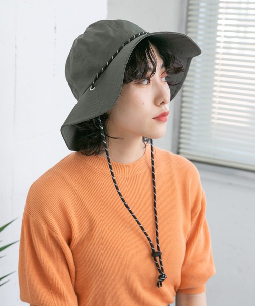 KBF（ケイビーエフ）の「ドロストナイロンHAT（ハット・レディース・ブラック/チャコールグレー・ONE）」の12枚目の写真