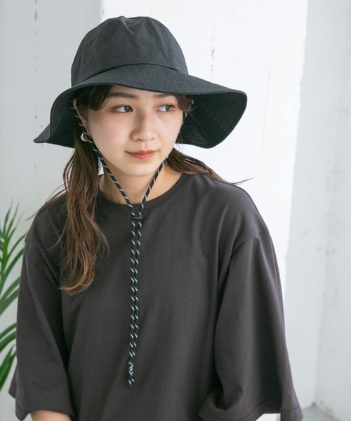 KBF（ケイビーエフ）の「ドロストナイロンHAT（ハット・レディース・ブラック/チャコールグレー・ONE）」の4枚目の写真