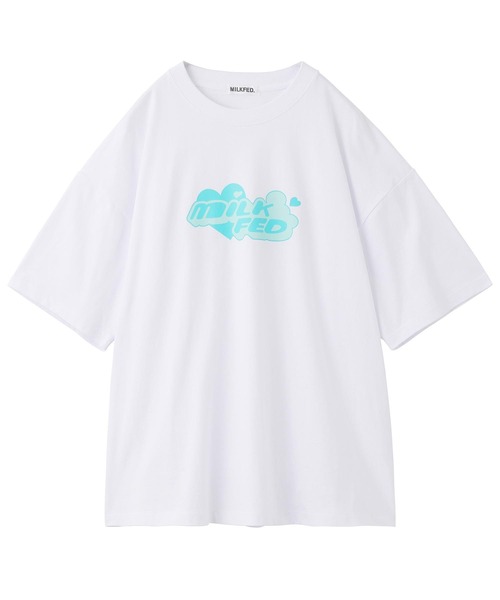 MILKFED.（ミルクフェド）の「POP LOGO WIDE S/S TEE（Tシャツ/カットソー・レディース・ライトピンク/ブラック/ホワイト・ONE SIZE）」の6枚目の写真