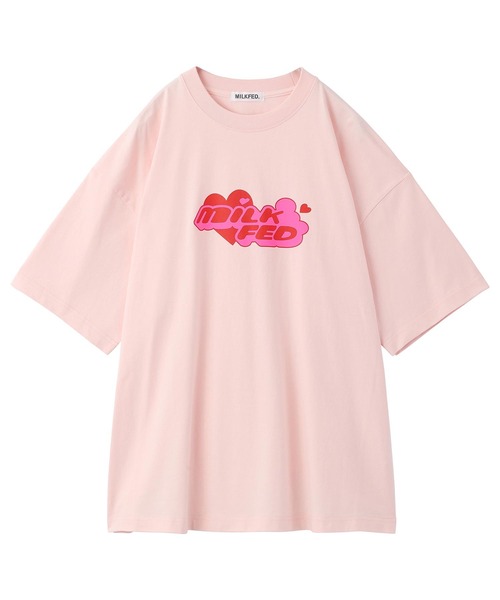 MILKFED.（ミルクフェド）の「POP LOGO WIDE S/S TEE（Tシャツ/カットソー・レディース・ライトピンク/ブラック/ホワイト・ONE SIZE）」の10枚目の写真