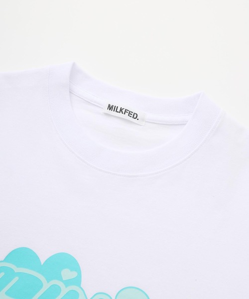 MILKFED.（ミルクフェド）の「POP LOGO WIDE S/S TEE（Tシャツ/カットソー・レディース・ライトピンク/ブラック/ホワイト・ONE SIZE）」の5枚目の写真