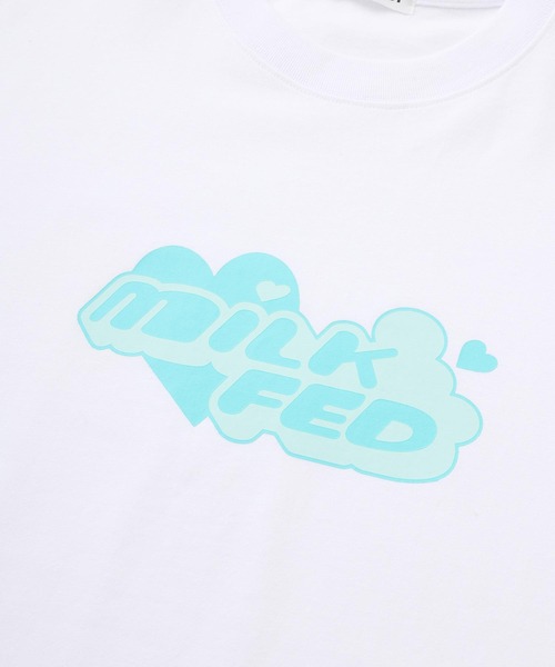 MILKFED.（ミルクフェド）の「POP LOGO WIDE S/S TEE（Tシャツ/カットソー・レディース・ライトピンク/ブラック/ホワイト・ONE SIZE）」の7枚目の写真