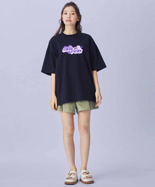 MILKFED.（ミルクフェド）の「POP LOGO WIDE S/S TEE（Tシャツ/カットソー・レディース・ライトピンク/ブラック/ホワイト・ONE SIZE）」の15枚目の写真