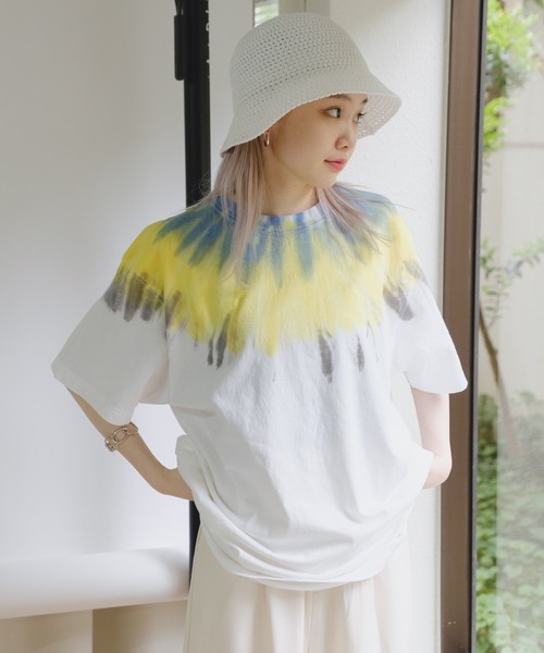 WHIMSIC（ウィムジック）の「【UNISEX】注染Tシャツ（Tシャツ/カットソー・メンズ・パープル系その他2/ブルー系その他2/ブルー系その他/パープル系その他・FREE）」の6枚目の写真