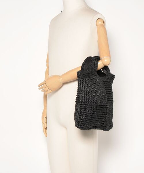 Vincent Pradier（ヴァンサンプラディエ）の「(VINCENT PRADIER)ペーパーバッグ（トートバッグ・レディース・ブラック/レッド/イエロー・FREE）」の5枚目の写真