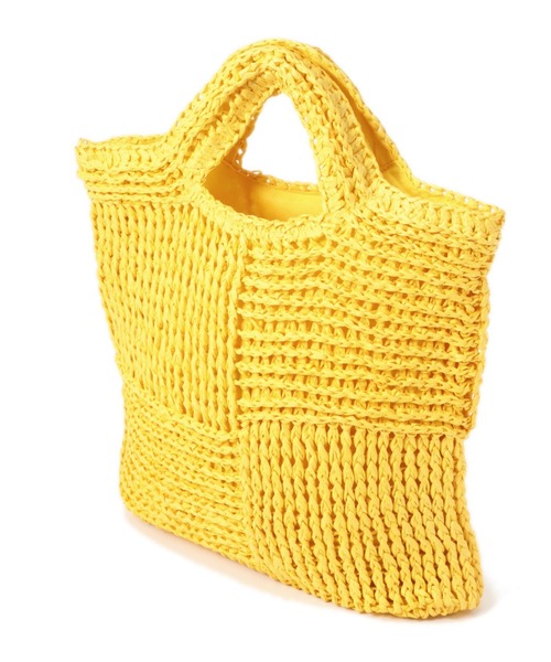 Vincent Pradier（ヴァンサンプラディエ）の「(VINCENT PRADIER)ペーパーバッグ（トートバッグ・レディース・ブラック/レッド/イエロー・FREE）」の4枚目の写真