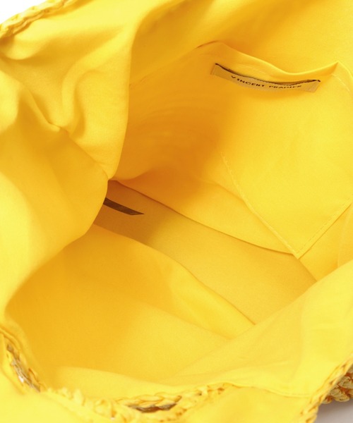 Vincent Pradier（ヴァンサンプラディエ）の「(VINCENT PRADIER)ペーパーバッグ（トートバッグ・レディース・ブラック/レッド/イエロー・FREE）」の11枚目の写真