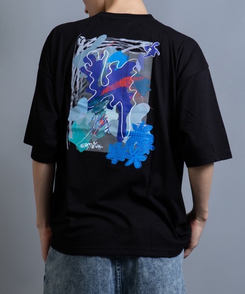 En serio TOKYO(エンソリオトーキョー)の「ROCK&ART ビッグシルエット TEE(Tシャツ/カットソー・メンズ・ホワイト/チャコールグレー/ライトグレー/ブラック・M/L)」の3枚目の写真