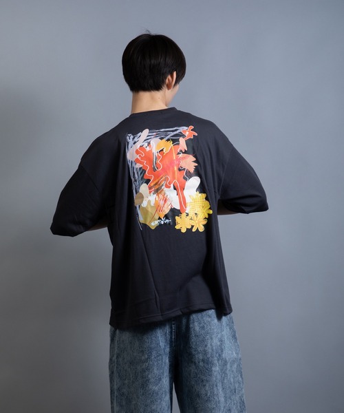 En serio TOKYO(エンソリオトーキョー)の「ROCK&ART ビッグシルエット TEE(Tシャツ/カットソー・メンズ・ホワイト/チャコールグレー/ライトグレー/ブラック・M/L)」の9枚目の写真