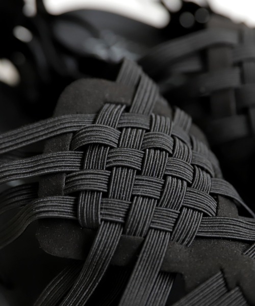 antiqua（アンティカ）の「メッシュ編みスポーツゴムサンダル（サンダル・レディース・ブラック・26/24/27/25/23.5/28）」の5枚目の写真