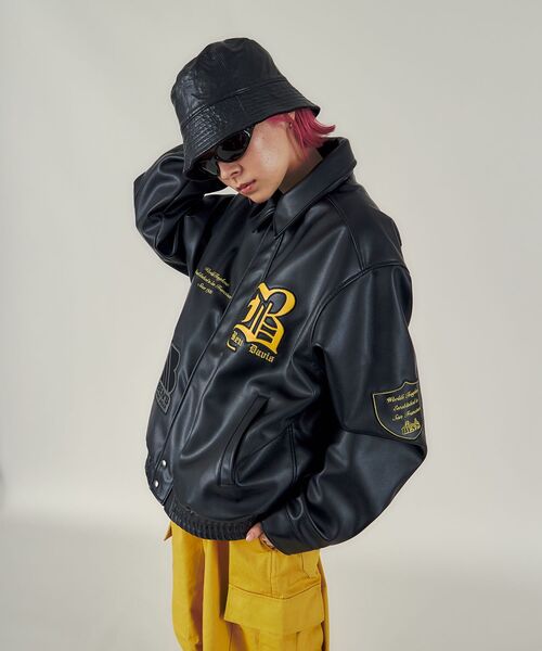 BEN DAVIS ブラックレザージャケット M 000000110814-01-xl.jpg?t=
