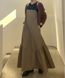 バックリボンサイドティアードキャミワンピース