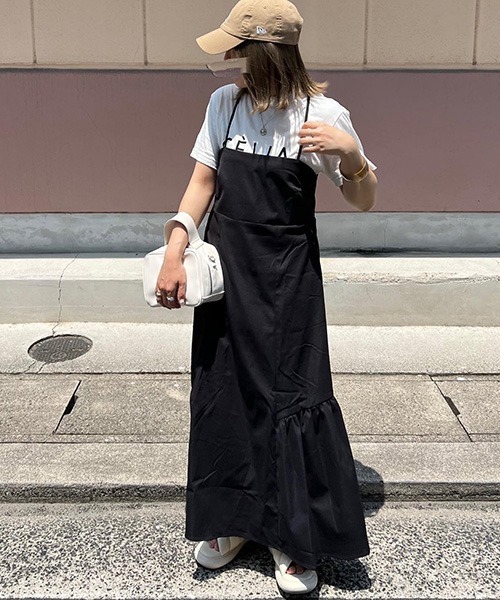 AMELY(エミリー)の「バックリボンサイドティアードキャミワンピース(ワンピース・レディース・ベージュ系その他/ブルー/ブラック/ネイビー系/ブラウン系その他/ブラック系その他・フリー)」の20枚目の写真