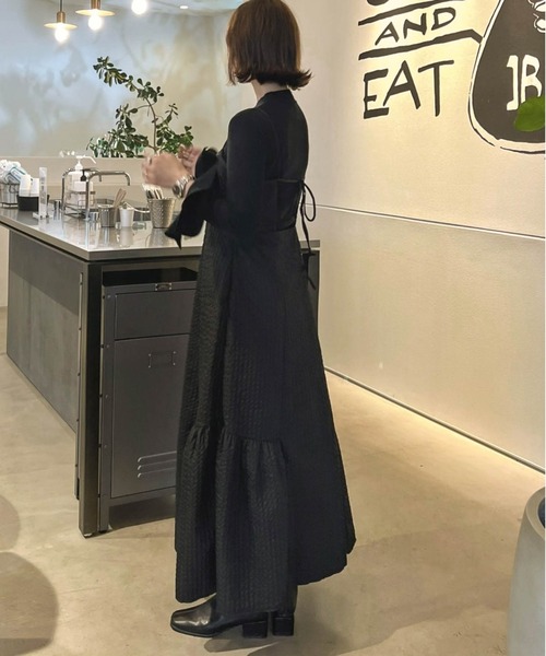 セール】バックリボンサイドティアードキャミワンピース（ワンピース