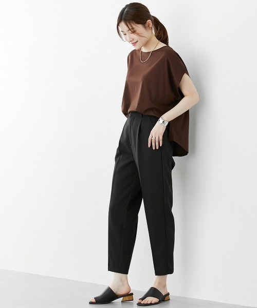 nissen(ニッセン)の「二の腕カバードルマントップス【接触冷感・UVカット】(Tシャツ/カットソー・レディース・オフホワイト/オレンジ/ブラウン/ネイビー・L/M/S/LL)」の20枚目の写真