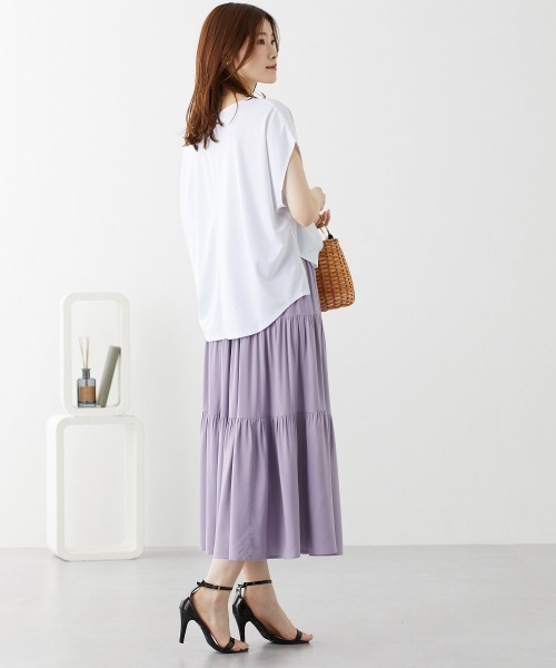 nissen(ニッセン)の「二の腕カバードルマントップス【接触冷感・UVカット】(Tシャツ/カットソー・レディース・オフホワイト/オレンジ/ブラウン/ネイビー・L/M/S/LL)」の15枚目の写真