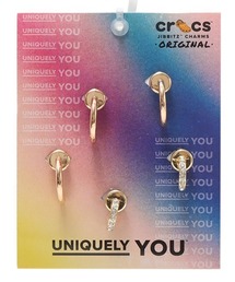 crocs(�N���b�N�X)��Crocs Jibbitz SummerNostalgiaGold5Pk / �N���b�N�X �W�r�b�c�@�T�}�[�m�X�^���W�A �S�[���h 5 �p�b�N(�V���[�Y�A�N�Z�T���[)