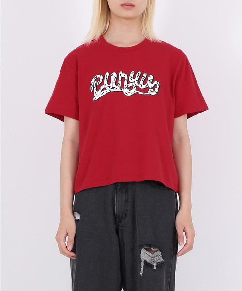 PUNYUS（プニュズ）の「baseball　ロゴＴシャツ（Tシャツ/カットソー・レディース・グリーン/ライトパープル/レッド/ホワイト・3/2/1/4）」の11枚目の写真