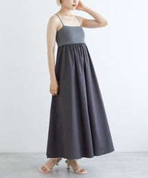 w closet | 【マルチウェイ/カップ付き】異素材キャミワンピース(ワンピース)