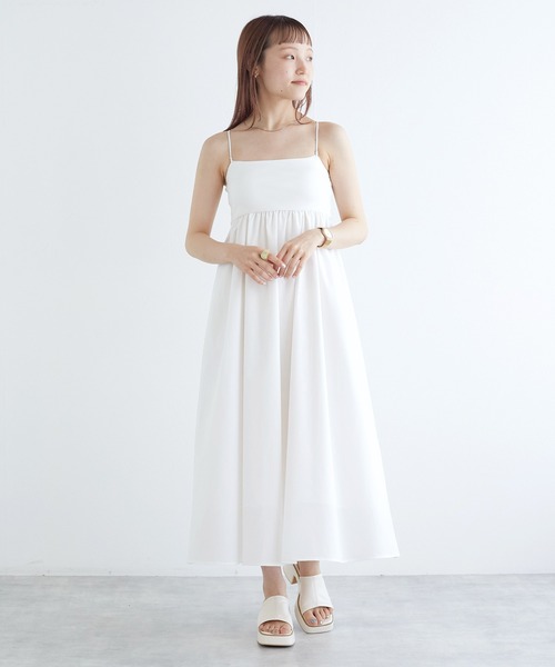 お値下げ♡タグ付き♡chesty 上品2wayワンピース（ホワイト）♡ w closet（ダブルクローゼット）の「【2WAY】シアー花柄