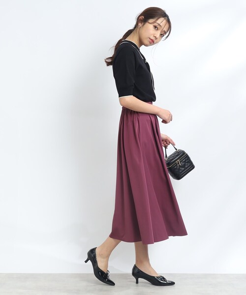 couture brooch(クチュールブローチ)の「◆【S-LL/裏表リバーシブル】カラーリバーシブルスカート(スカート・レディース・ピンク系/ネイビー/ブラウン系その他・36/42/38/40)」の10枚目の写真