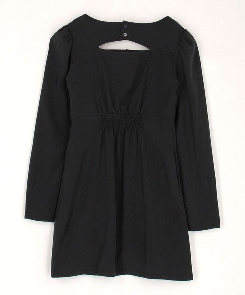179/WG（イチナナキュウダブルジー）の「スクエアラペル ミニワンピース（ワンピース・レディース・ベージュ/チャコールグレー/ブラウン・MEDIUM）」の6枚目の写真