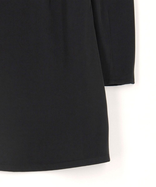 179/WG（イチナナキュウダブルジー）の「スクエアラペル ミニワンピース（ワンピース・レディース・ベージュ/チャコールグレー/ブラウン・MEDIUM）」の12枚目の写真