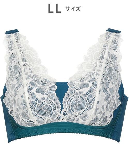 WACOAL(ワコール)の「ルジェ ノンワイヤーブラ 「ナイトアップブラ ドレッシィ」(ナイトブラ・レディース・ピンクベージュ/グリーン系その他/パープル・LL)」の1枚目の写真