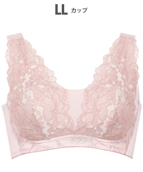 WACOAL(ワコール)の「ルジェ ノンワイヤーブラ 「ナイトアップブラ ドレッシィ」(ナイトブラ・レディース・ピンクベージュ/グリーン系その他/パープル・LL)」の3枚目の写真