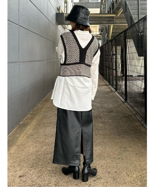 BACK NUMBER(バックナンバー)の「【BACK NUMBER】フェイクレザーハット(ハット・レディース・ブラック/ブラウン・フリー)」の12枚目の写真