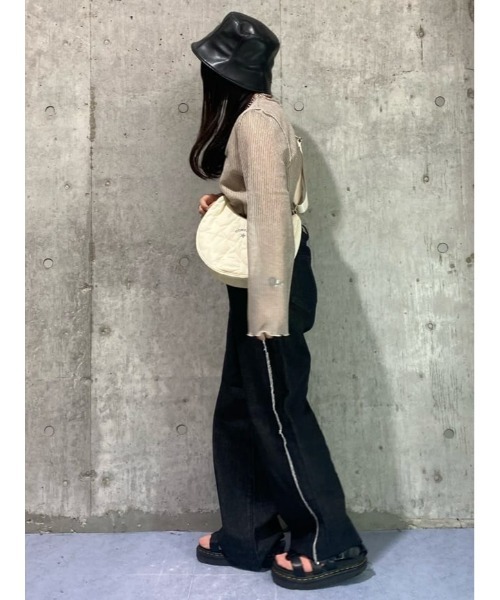 BACK NUMBER(バックナンバー)の「【BACK NUMBER】フェイクレザーハット(ハット・レディース・ブラック/ブラウン・フリー)」の3枚目の写真