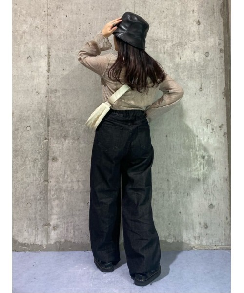 BACK NUMBER(バックナンバー)の「【BACK NUMBER】フェイクレザーハット(ハット・レディース・ブラック/ブラウン・フリー)」の4枚目の写真