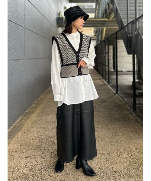 BACK NUMBER(バックナンバー)の「【BACK NUMBER】フェイクレザーハット(ハット・レディース・ブラック/ブラウン・フリー)」の10枚目の写真