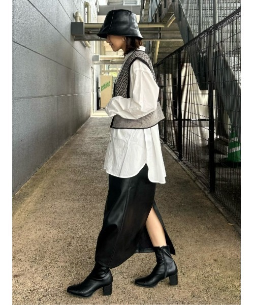 BACK NUMBER(バックナンバー)の「【BACK NUMBER】フェイクレザーハット(ハット・レディース・ブラック/ブラウン・フリー)」の11枚目の写真